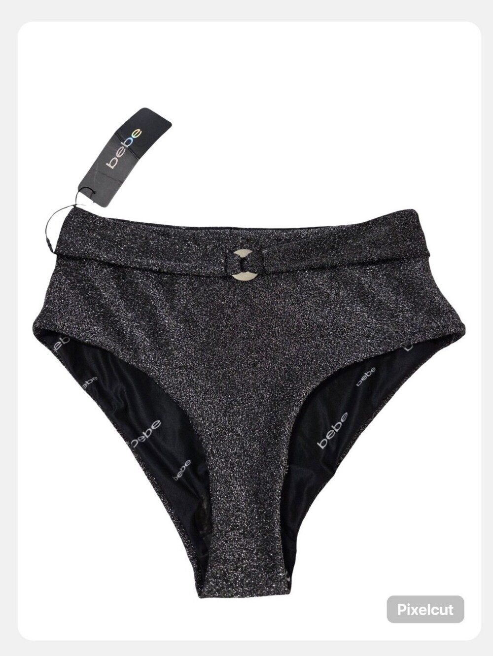 NWT Bebe Metallic Shimmer Bikini Bottom.